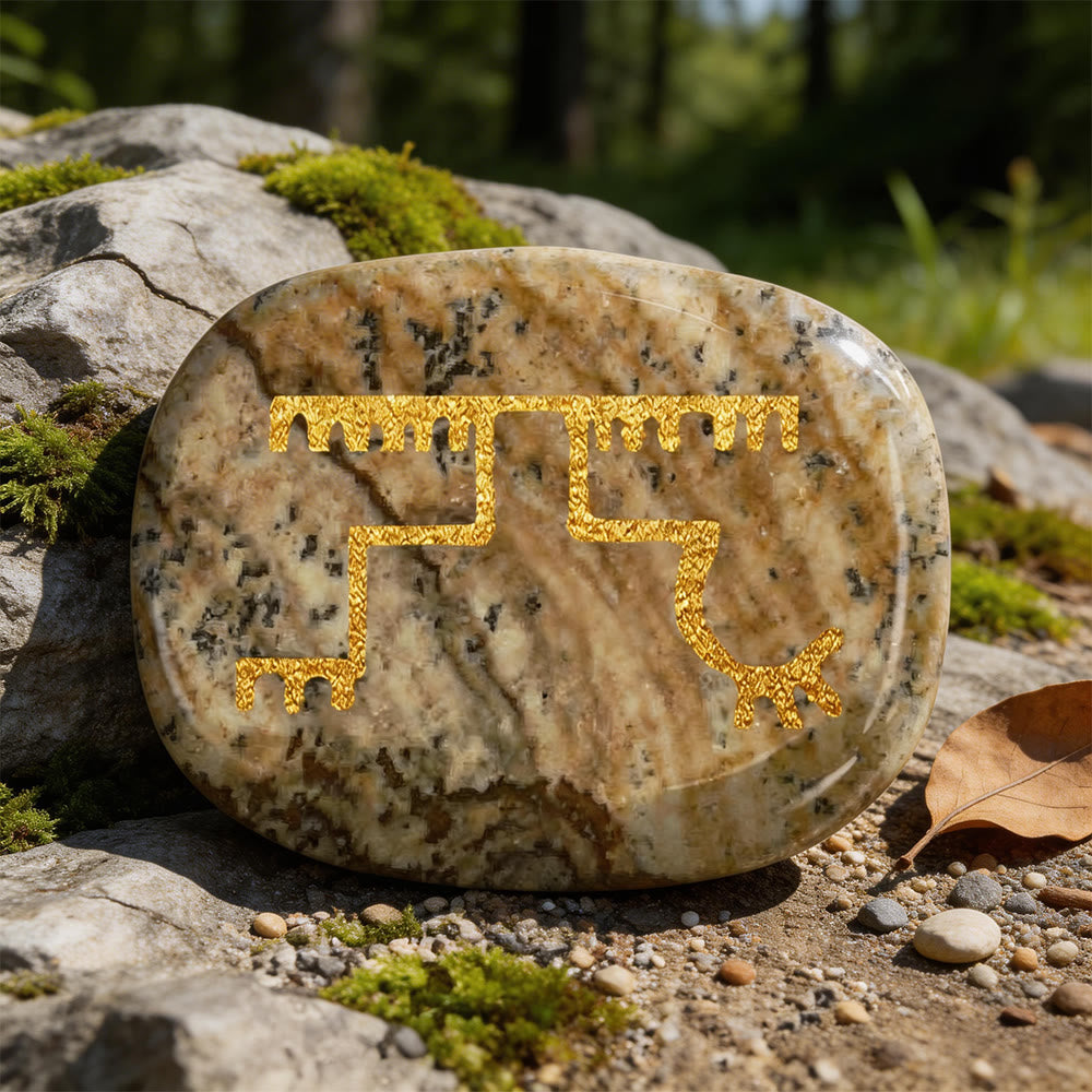 WorldNorse Gapaldur Widerstandsfähiger Triumph Rune Kristall Dekor - Bildjaspis - image 13