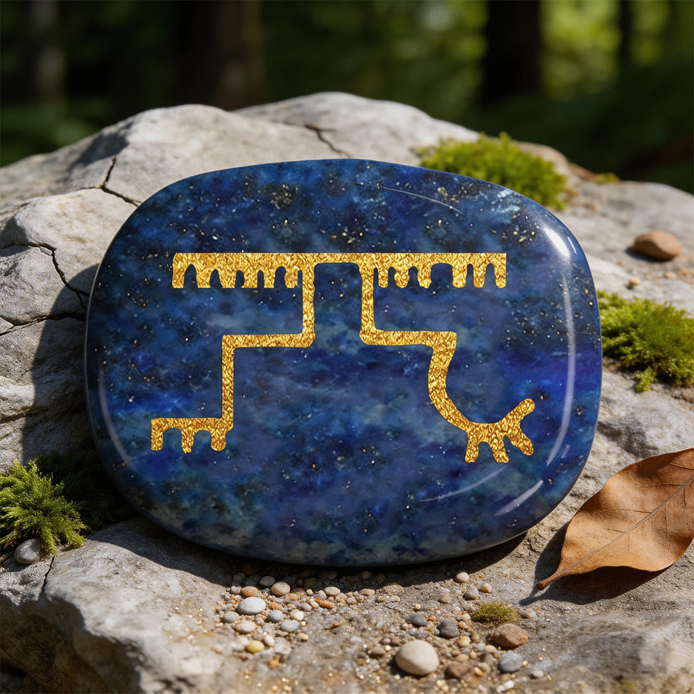 WorldNorse Gapaldur Widerstandsfähiger Triumph Rune Kristall Dekor - Lapislazuli - image 8