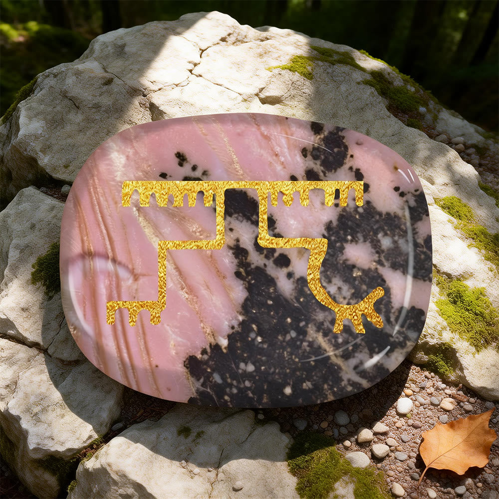 WorldNorse Gapaldur Widerstandsfähiger Triumph Rune Kristall Dekor - Rhodochrosit - image 12