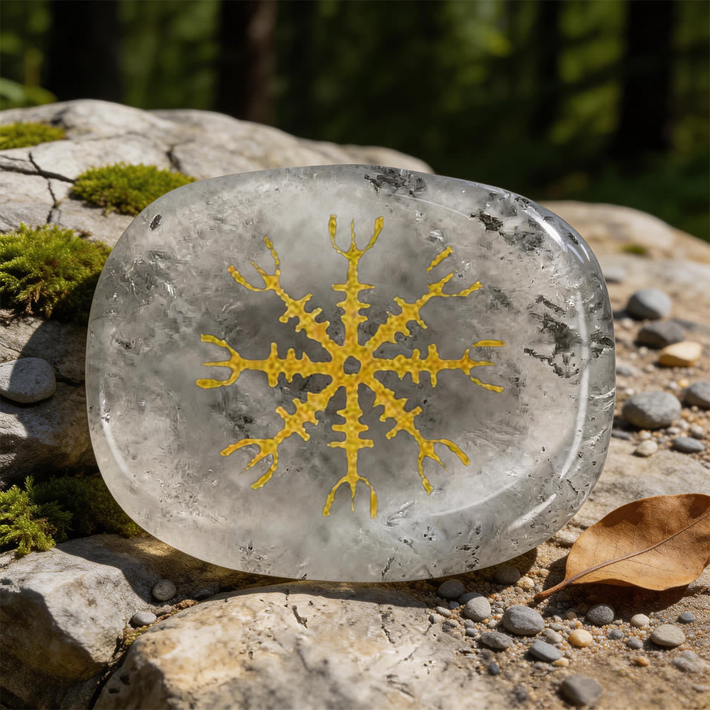 WorldNorse Helm der Ehrfurcht Mut Schutz Rune Dekor - Labradorit - image 16