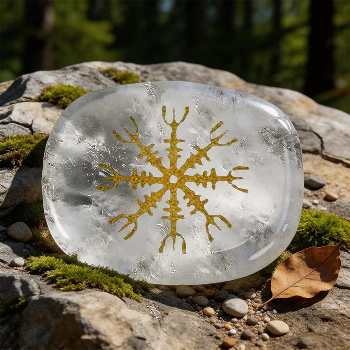 WorldNorse Helm der Ehrfurcht Mut Schutz Rune Dekor - Klarer Quarz - image 5