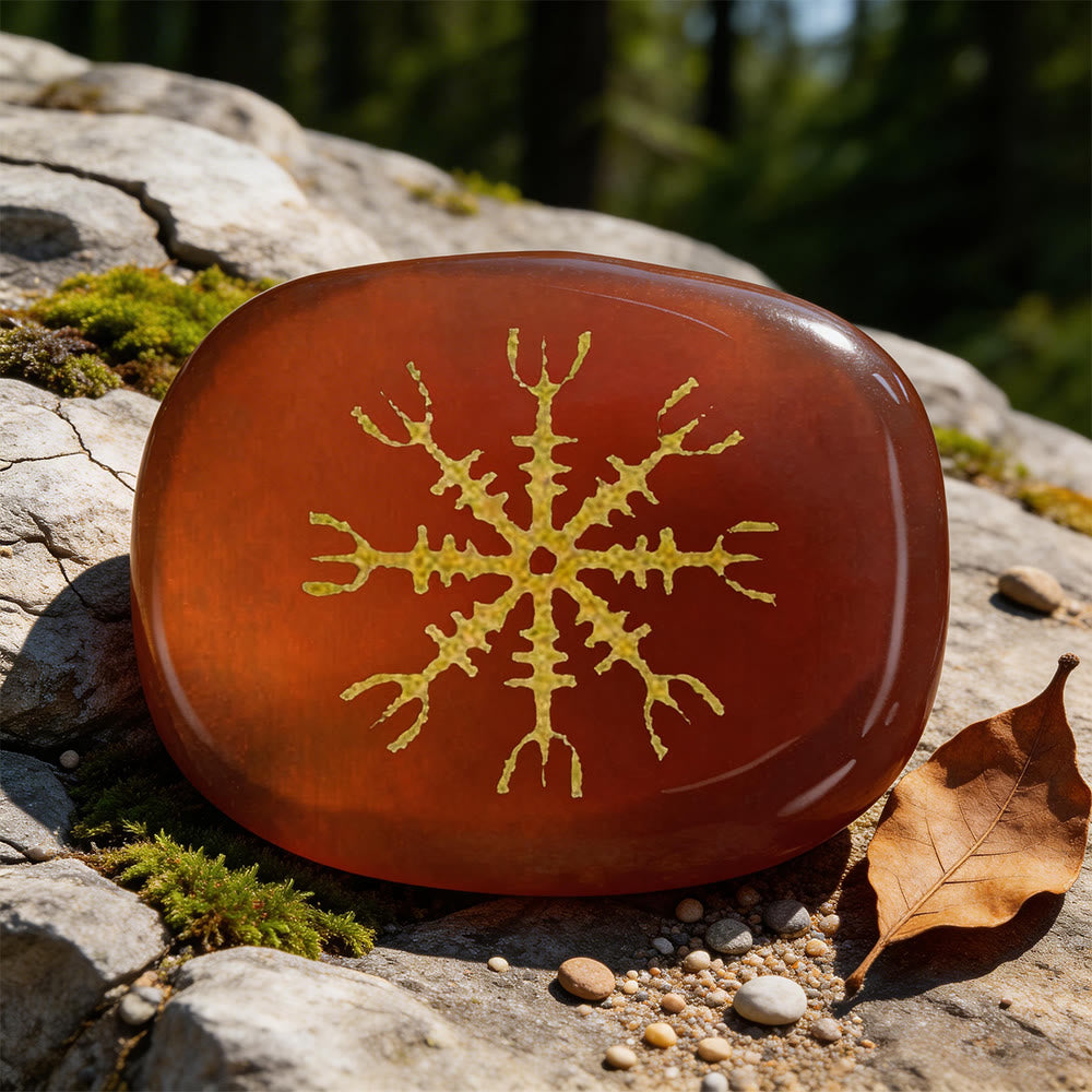 WorldNorse Helm der Ehrfurcht Mut Schutz Rune Dekor - Roter Achat - image 4