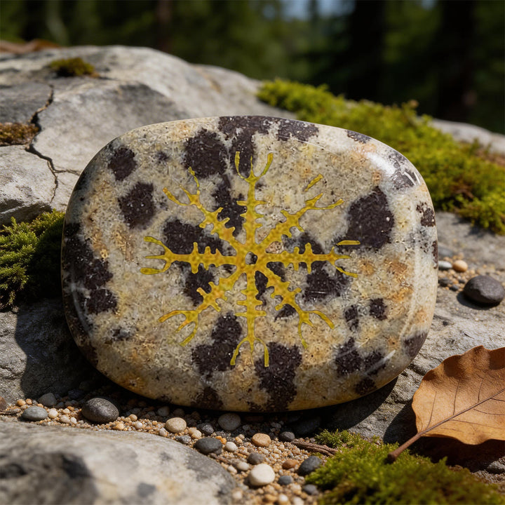 WorldNorse Helm der Ehrfurcht Mut Schutz Rune Dekor - Dalmatiner-Jaspis - image 11