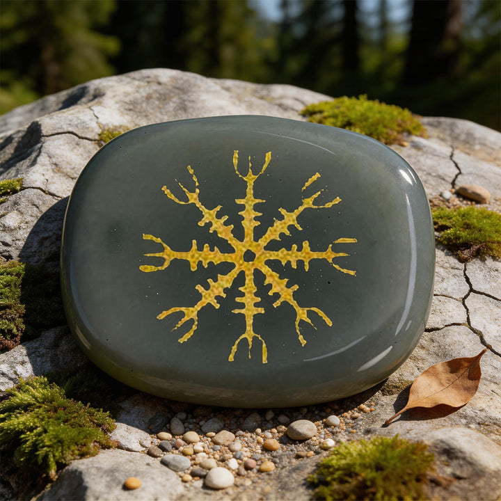 WorldNorse Helm der Ehrfurcht Mut Schutz Rune Dekor - Indischer Achat - image 15
