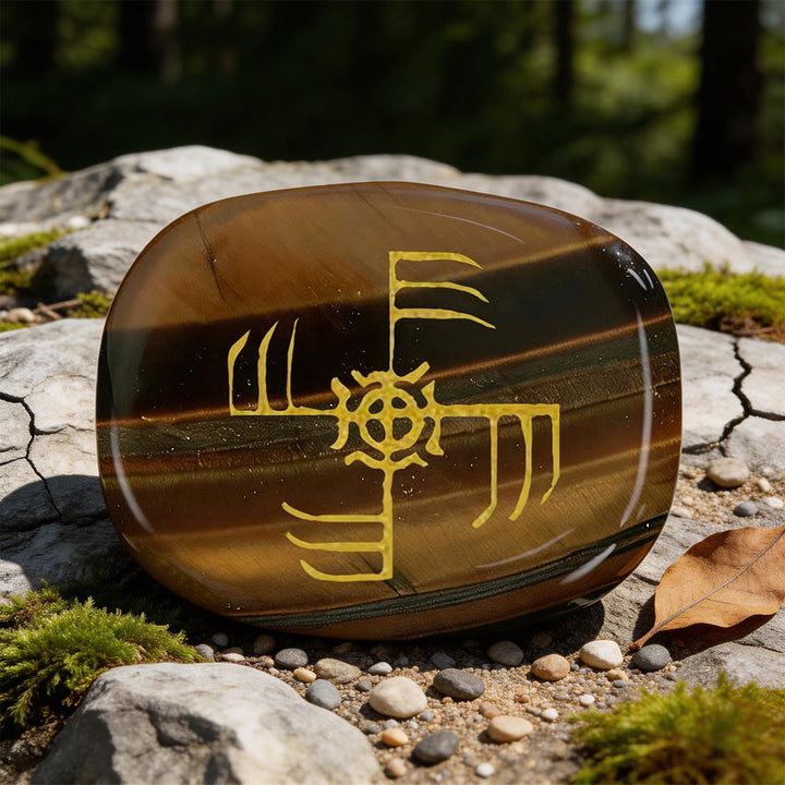 WorldNorse Ginfaxi Krieger Rune Kristall-Dekor - Tigerauge - image 14