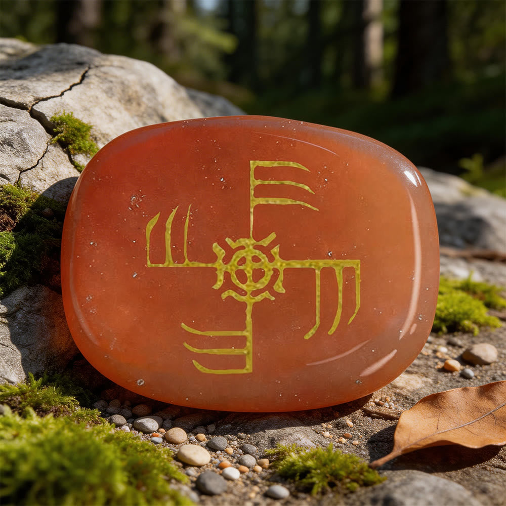 WorldNorse Ginfaxi Krieger Rune Kristall-Dekor - Roter Aventurin - image 6