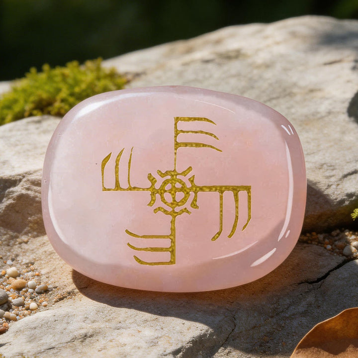 WorldNorse Ginfaxi Krieger Rune Kristall-Dekor - Rosenquarz - image 2