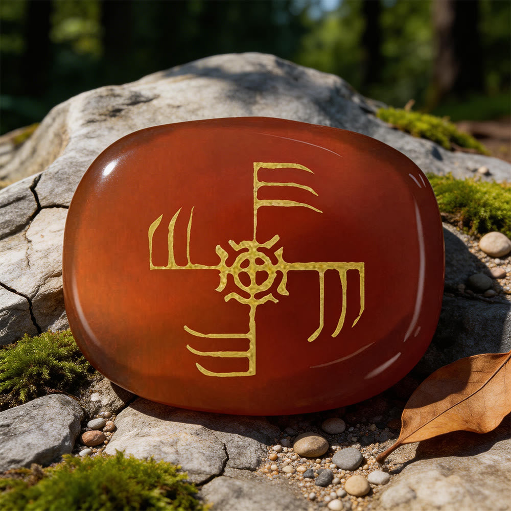 WorldNorse Ginfaxi Krieger Rune Kristall-Dekor - Roter Achat - image 4