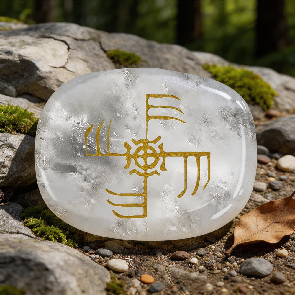 WorldNorse Ginfaxi Krieger Rune Kristall-Dekor - Klarer Quarz - image 5