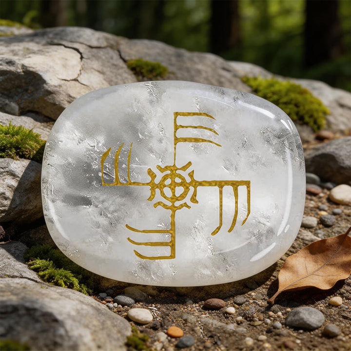 WorldNorse Ginfaxi Krieger Rune Kristall-Dekor - Klarer Quarz - image 5