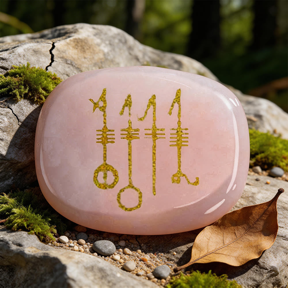 WorldNorse Viking Svefnthorn Restful Peace Rune Crystal Decor - Rosenquarz - image 2