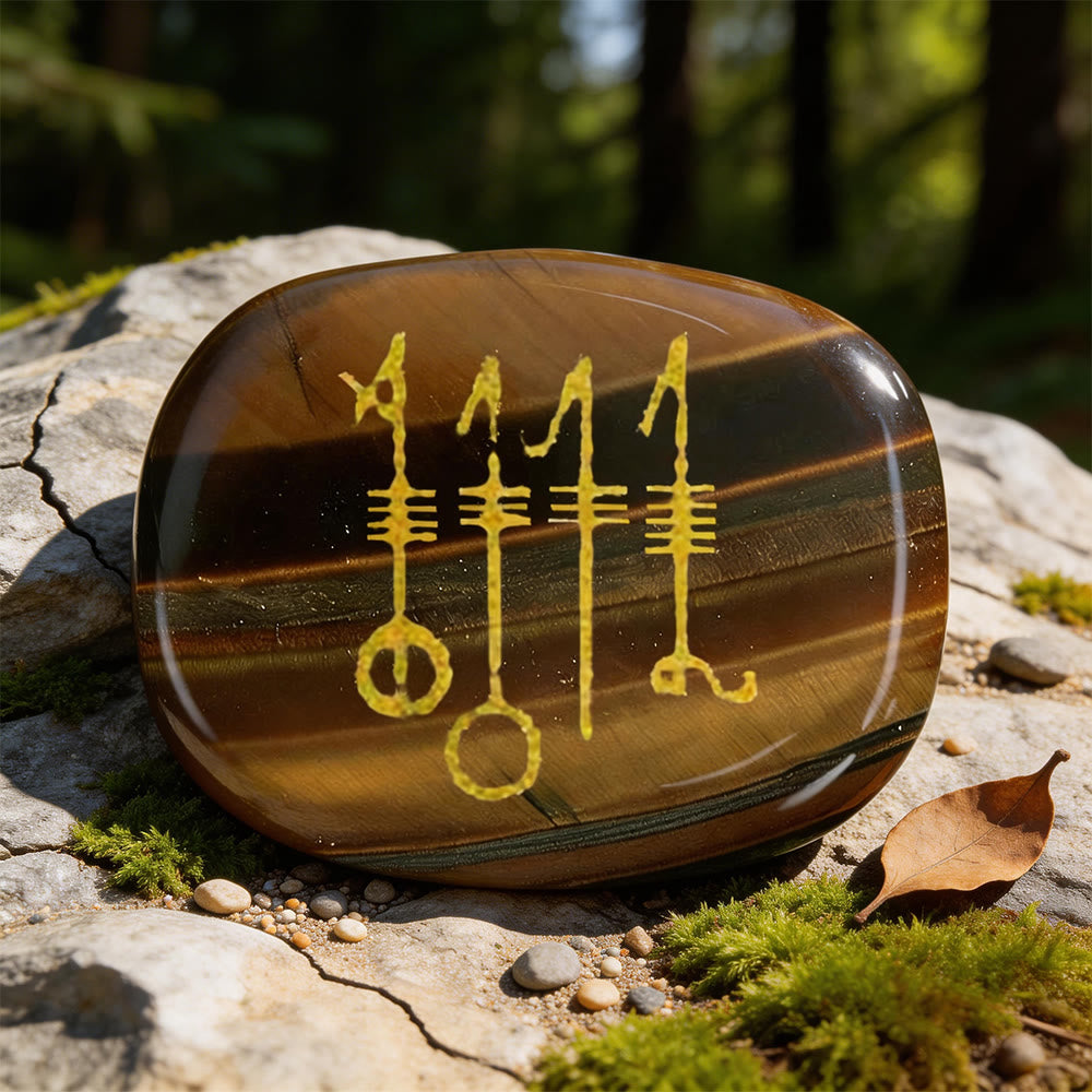 WorldNorse Viking Svefnthorn Restful Peace Rune Crystal Decor - Tigerauge - image 14