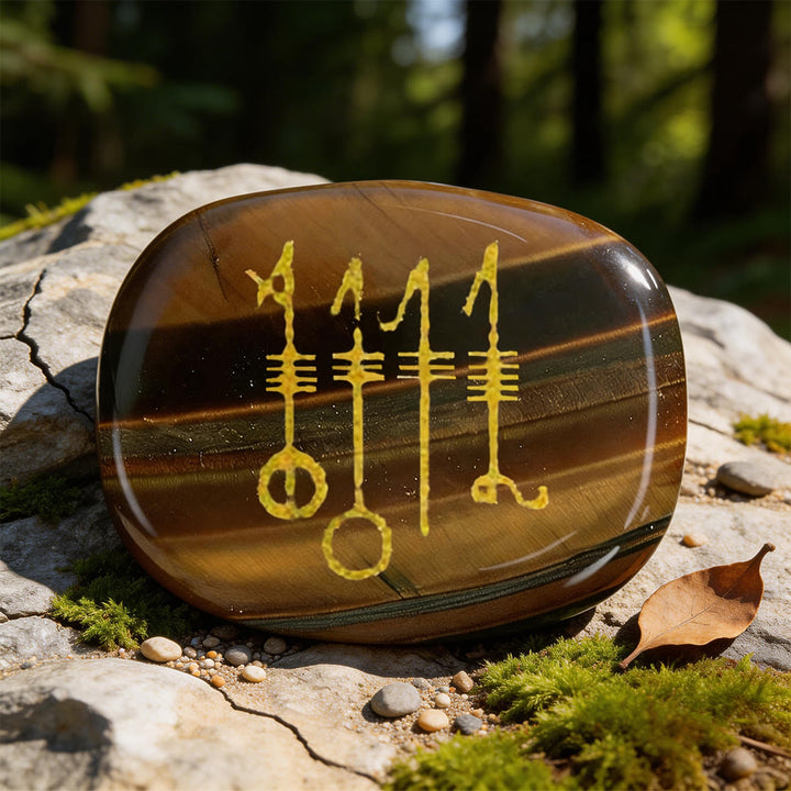 WorldNorse Viking Svefnthorn Restful Peace Rune Crystal Decor - Tigerauge - image 14