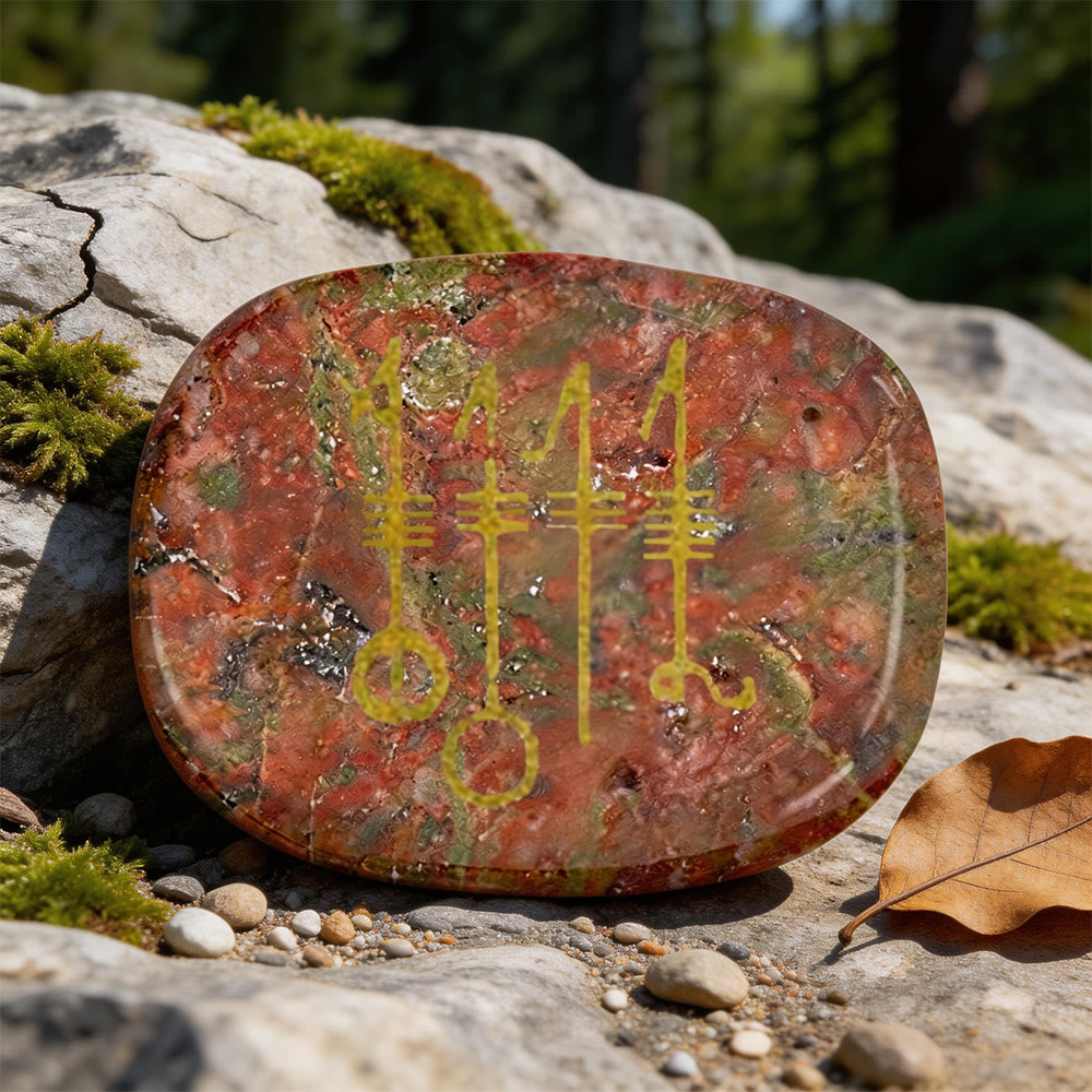 WorldNorse Viking Svefnthorn Restful Peace Rune Crystal Decor - Unakit - image 10