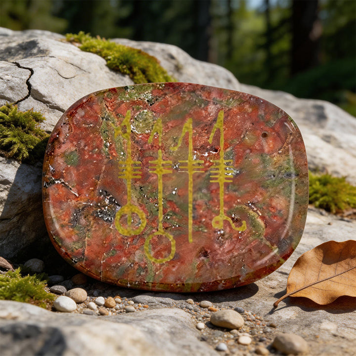 WorldNorse Viking Svefnthorn Restful Peace Rune Crystal Decor - Unakit - image 10