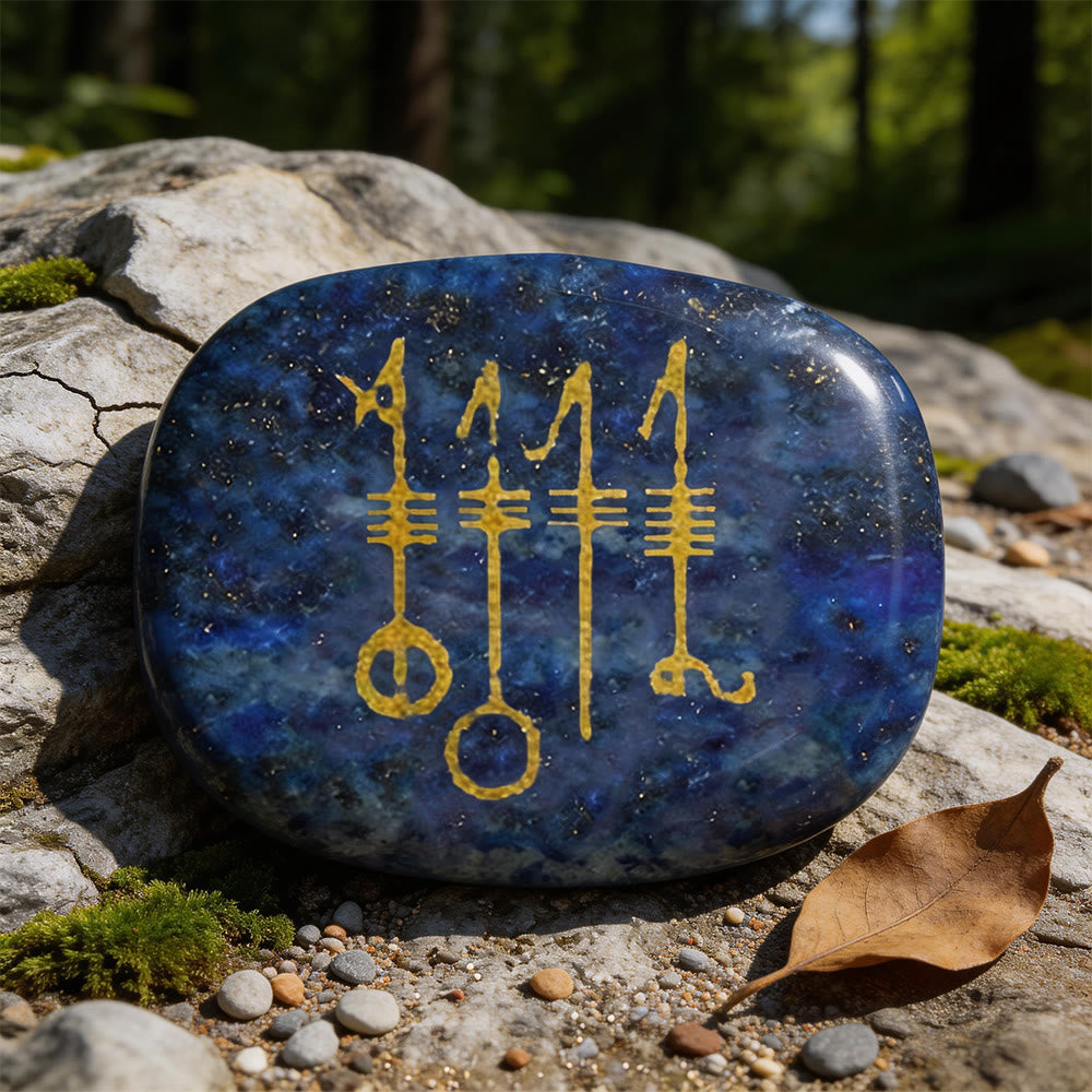 WorldNorse Viking Svefnthorn Restful Peace Rune Crystal Decor - Lapislazuli - image 8