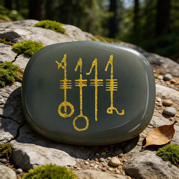 WorldNorse Viking Svefnthorn Restful Peace Rune Crystal Decor - Indischer Achat - image 15