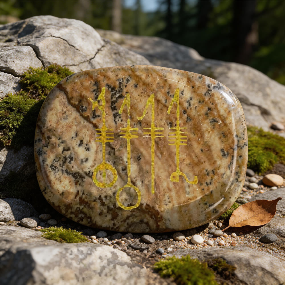 WorldNorse Viking Svefnthorn Restful Peace Rune Crystal Decor - Bildjaspis - image 13