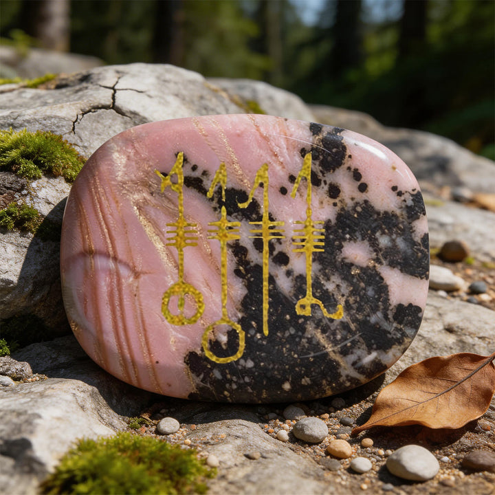 WorldNorse Viking Svefnthorn Restful Peace Rune Crystal Decor - Rhodochrosit - image 12