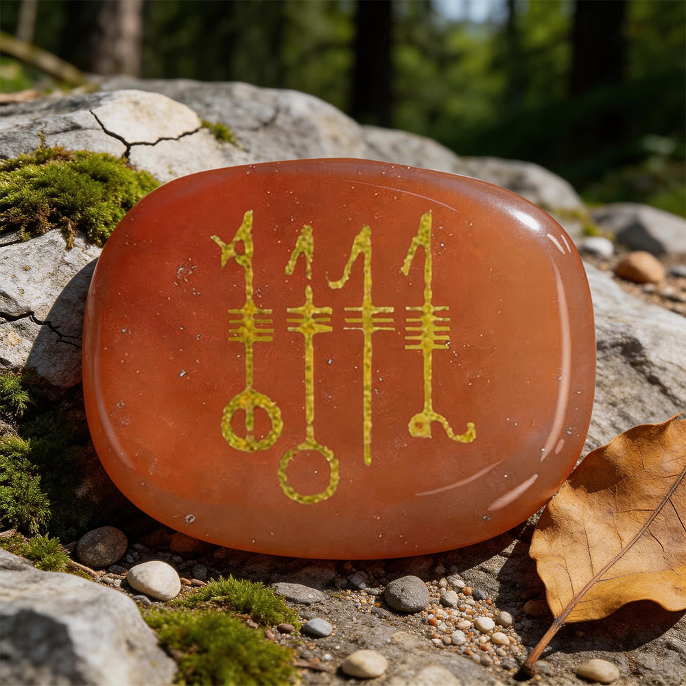 WorldNorse Viking Svefnthorn Restful Peace Rune Crystal Decor - Roter Aventurin - image 6