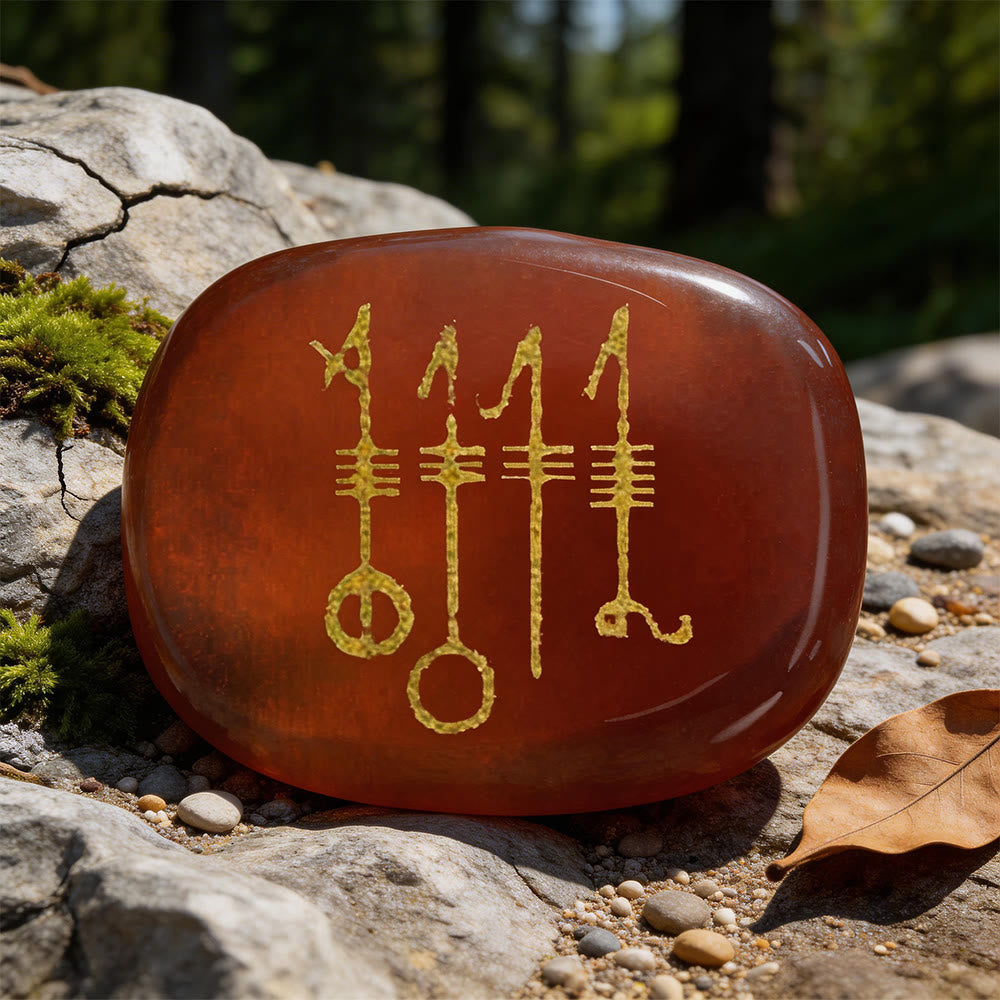 WorldNorse Viking Svefnthorn Restful Peace Rune Crystal Decor - Roter Achat - image 4