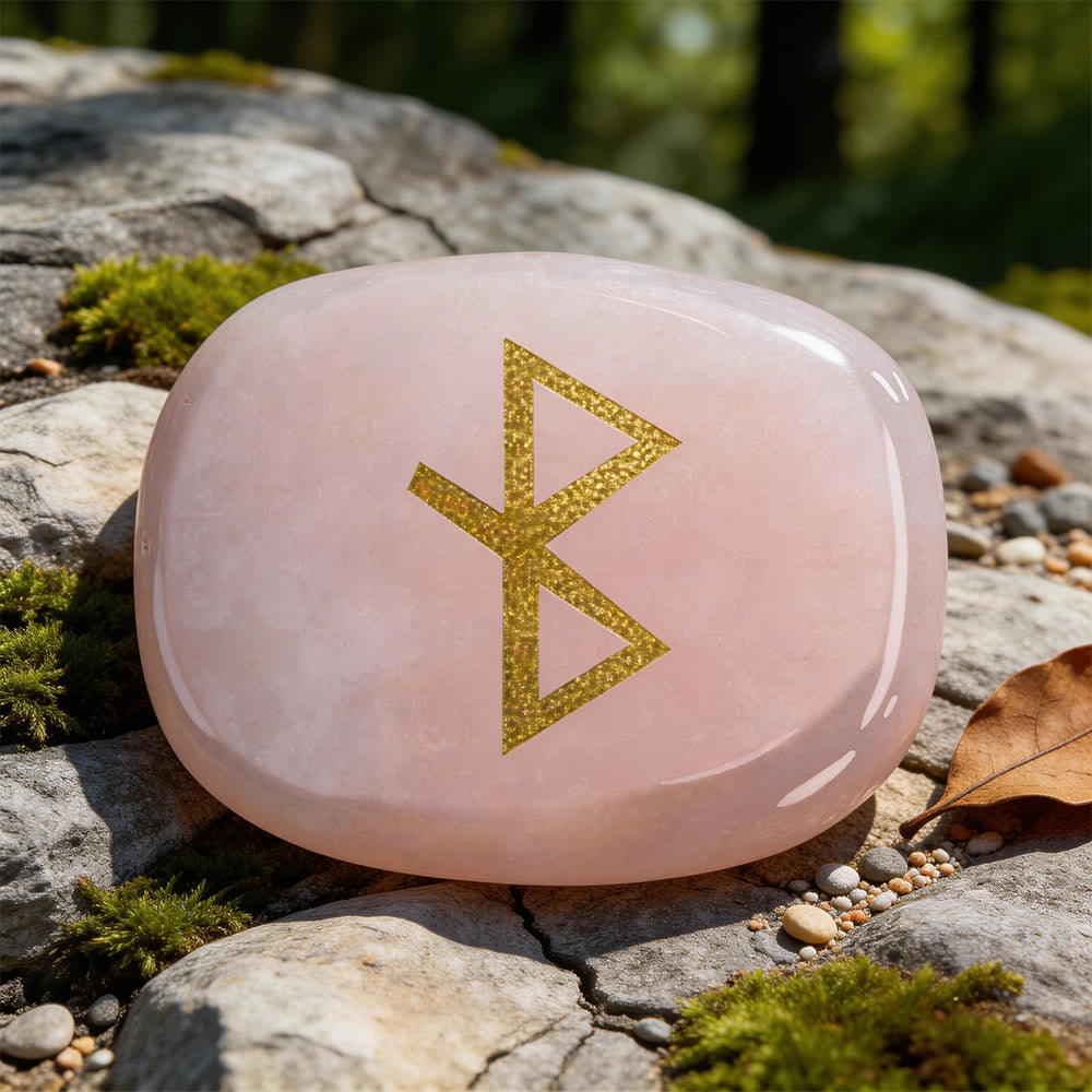 WorldNorse Heilungs- Rune Vitalitätskristall-Dekor - Rosenquarz - image 2