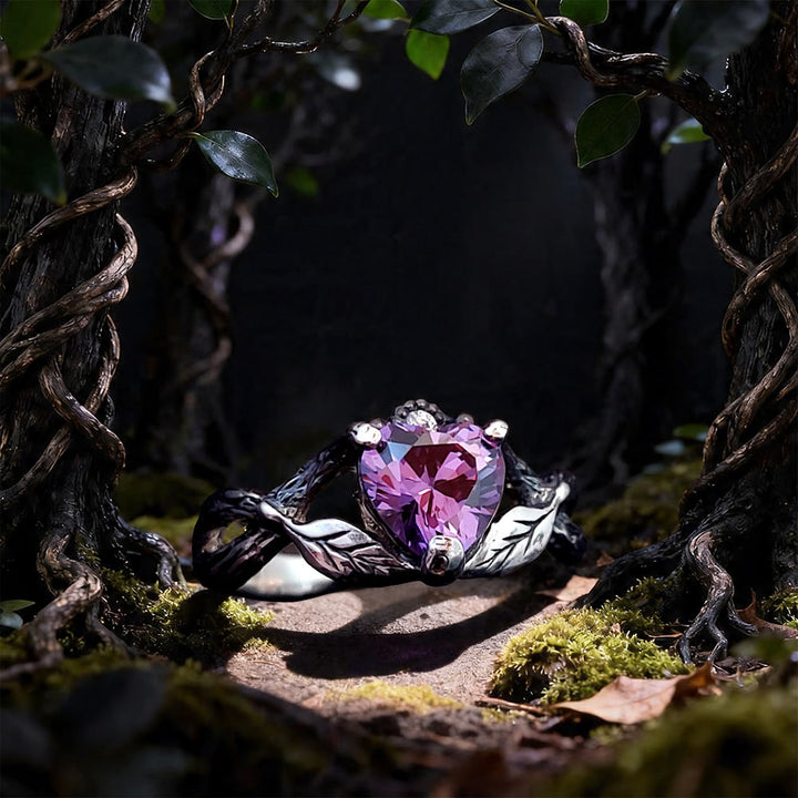 WorldNorse Liebe bis zum Tod Herz Amethyst Ring - image 3