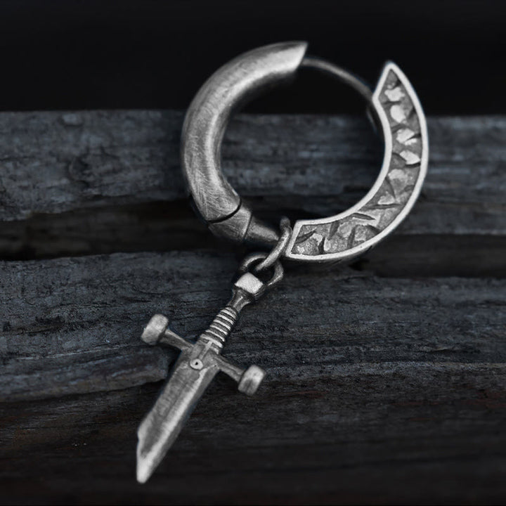 WorldNorse Handgefertigte Wikingerschwert-Ohrhänger aus 925er Silber - image 5