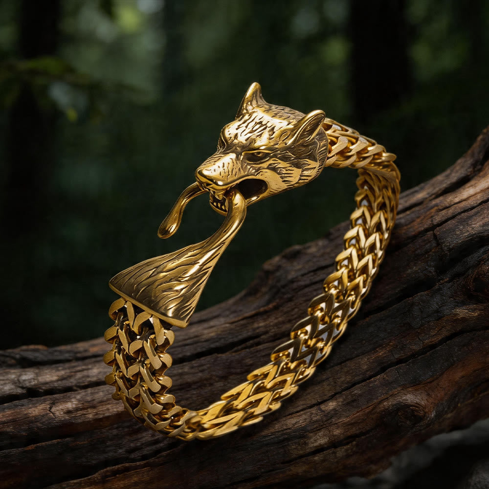 WorldNorse Nordisches Wikingeramulett Odins Wolf - Gold - 23 cm - image 4