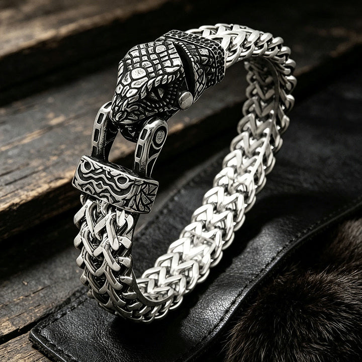 WorldNorse Punk Wolf mit Raven Edelstahlarmband - Jormungandr - 24cm - image 7