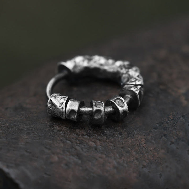WorldNorse Handgefertigte Ohrringe aus 999er Silber, gehämmert und robust - image 5