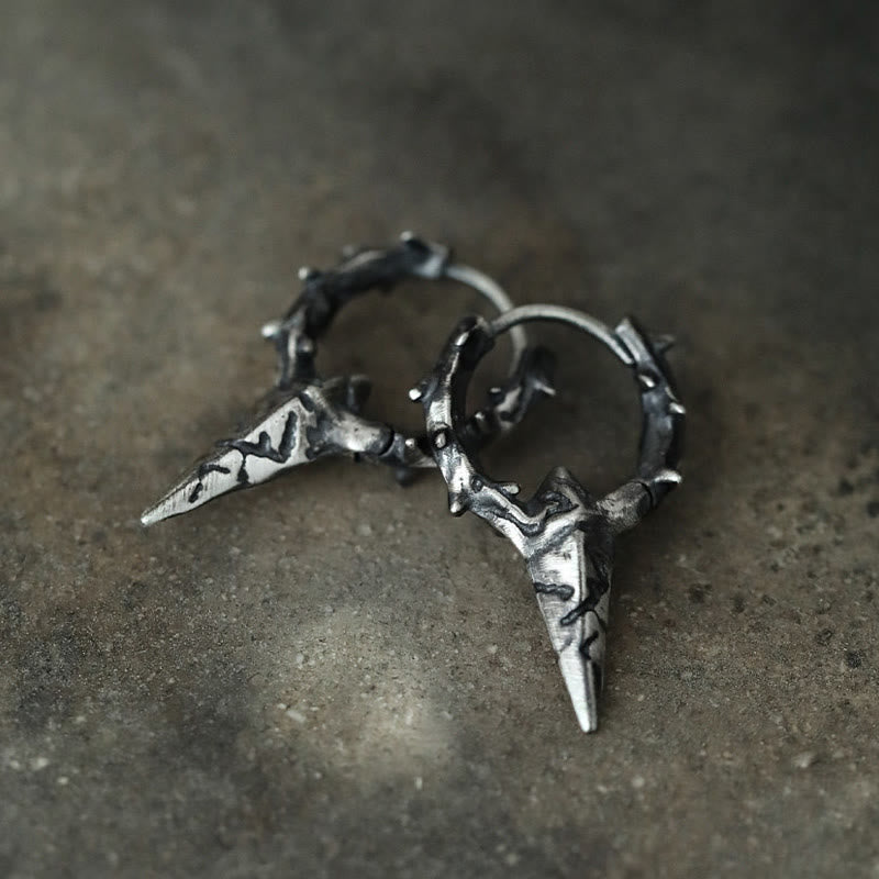 Handgefertigte Dornen-Ohrringe aus 925er Silber von WorldNorse - image 5
