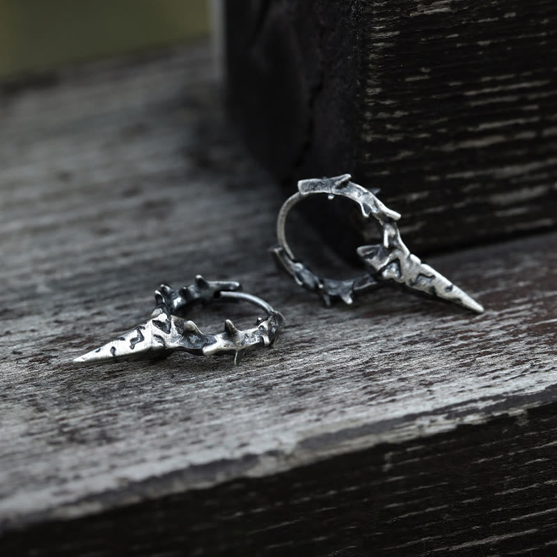 Handgefertigte Dornen-Ohrringe aus 925er Silber von WorldNorse - image 3