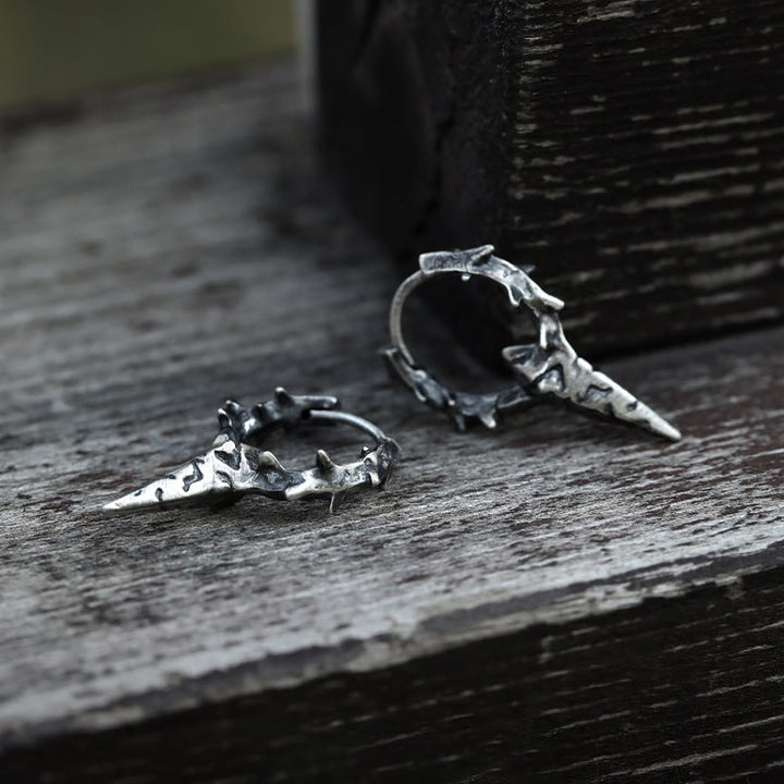 Handgefertigte Dornen-Ohrringe aus 925er Silber von WorldNorse - image 3