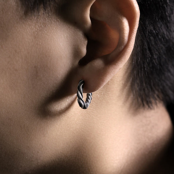WorldNorse Handgefertigte 925er Silber Möbius Eternal Twist Ohrringe - image 1