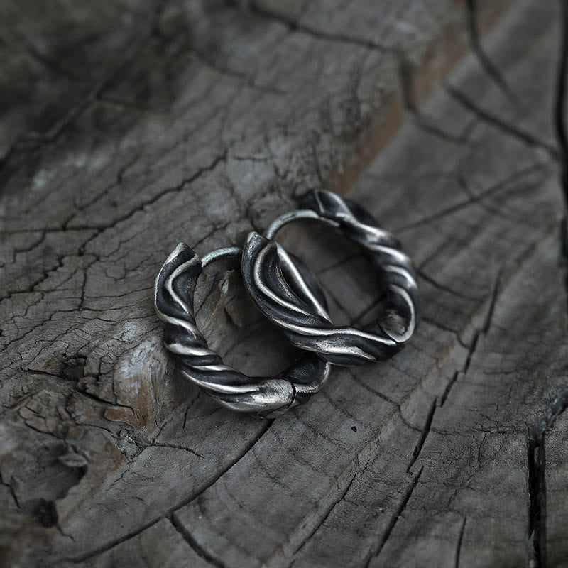 WorldNorse Handgefertigte 925er Silber Möbius Eternal Twist Ohrringe - image 2
