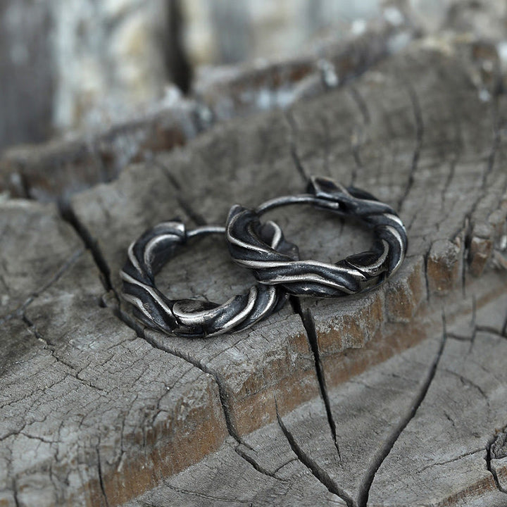 WorldNorse Handgefertigte 925er Silber Möbius Eternal Twist Ohrringe - Ein Paar - image 0