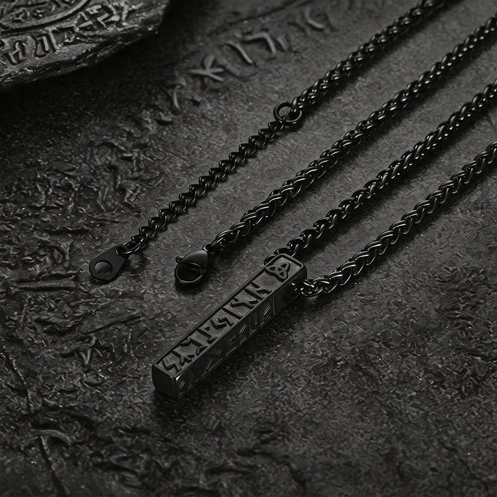 WorldNorse Viking Rune Vertical Bar Amulett Halskette - image 3