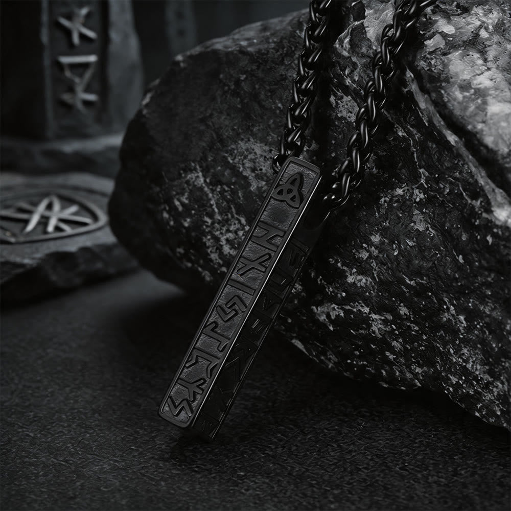 WorldNorse Viking Rune Vertical Bar Amulett Halskette - image 2