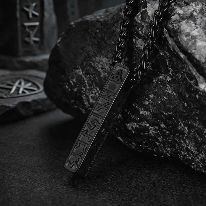 WorldNorse Viking Rune Vertical Bar Amulett Halskette - image 2