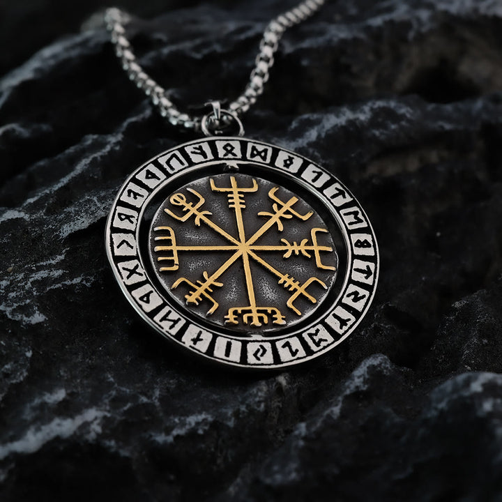 WorldNorse Doppelseitige Halskette mit Keltischer Knoten , Rune Valknut -Spinner - image 7
