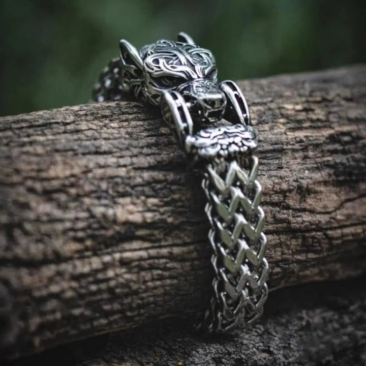 WorldNorse Fenrir Wolf Geflochtenes Ketten-Kriegerarmband - image 7