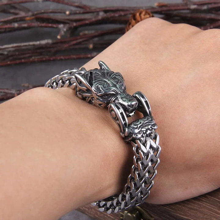 WorldNorse Fenrir Wolf Geflochtenes Ketten-Kriegerarmband - image 9