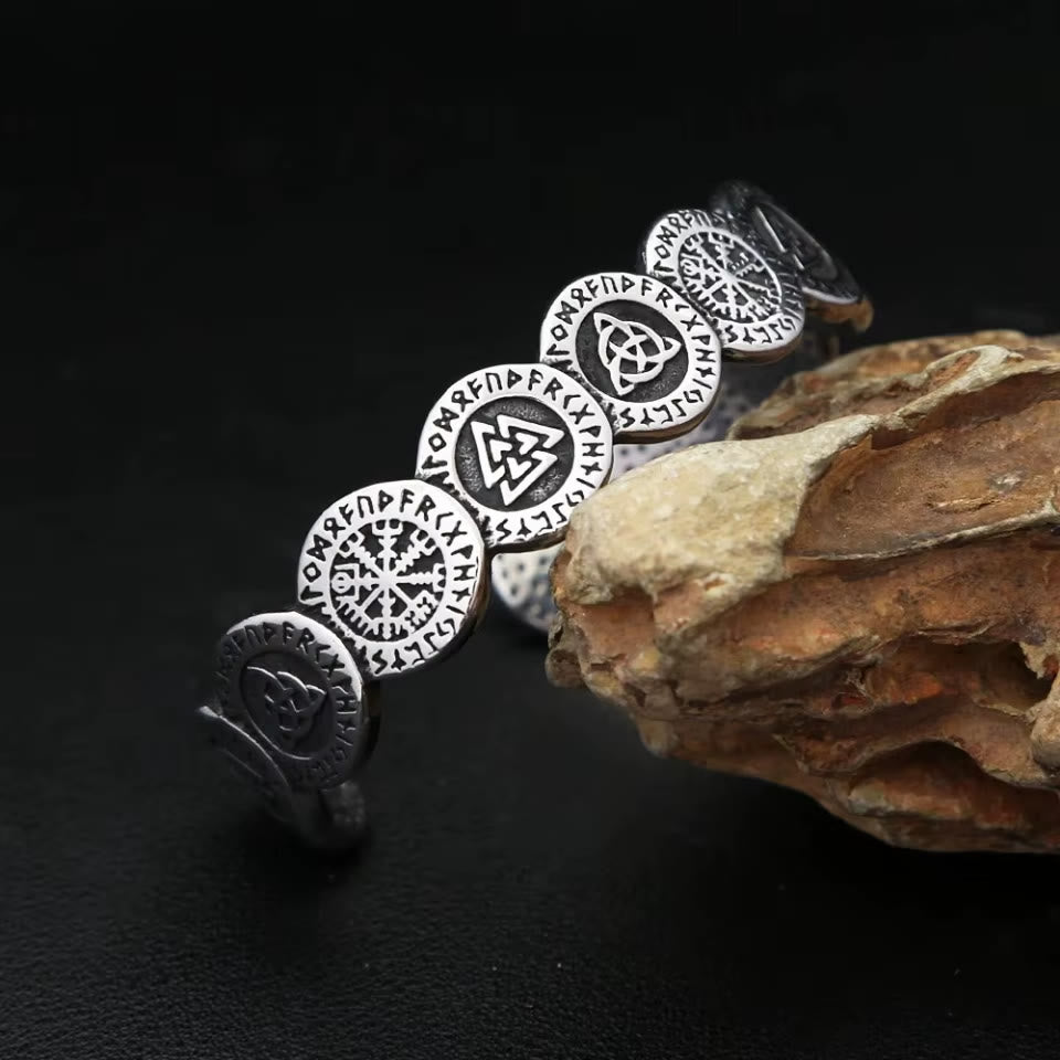WorldNorse Rune Vegvisir Valknut Armband - image 2