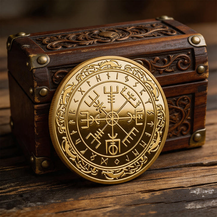 WorldNorse Doppelseitige Wikinger-Glücksmünze - image 2