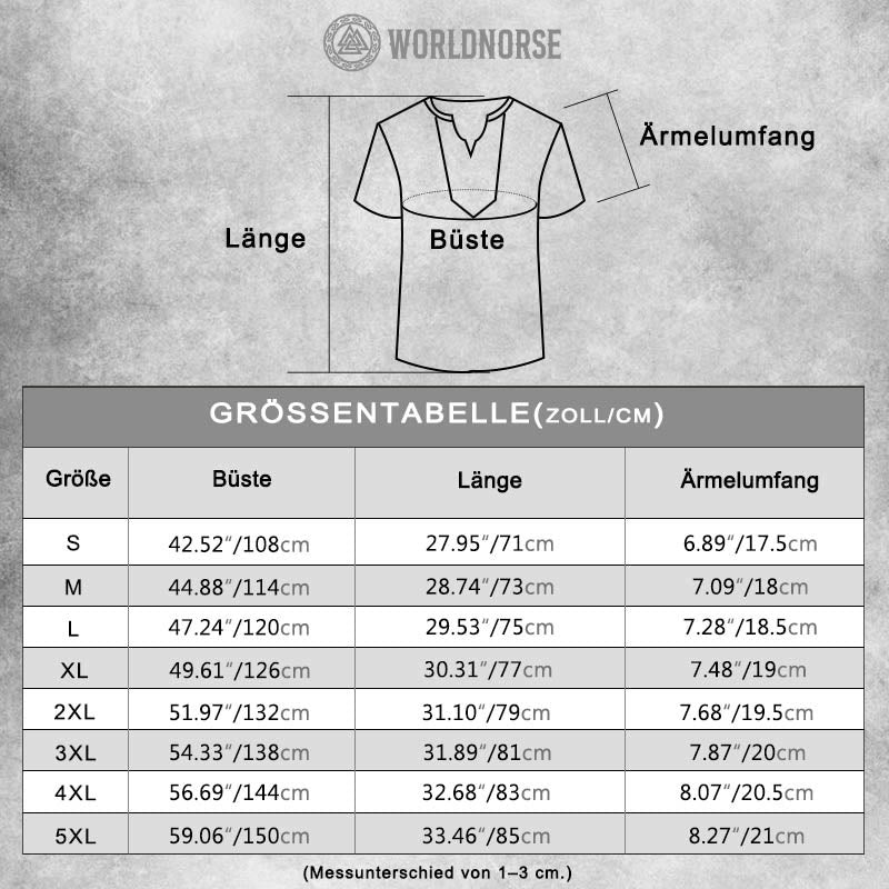 WorldNorse Vintage Leinenhemd mit Keltischer Knoten und V-Ausschnitt - image 1