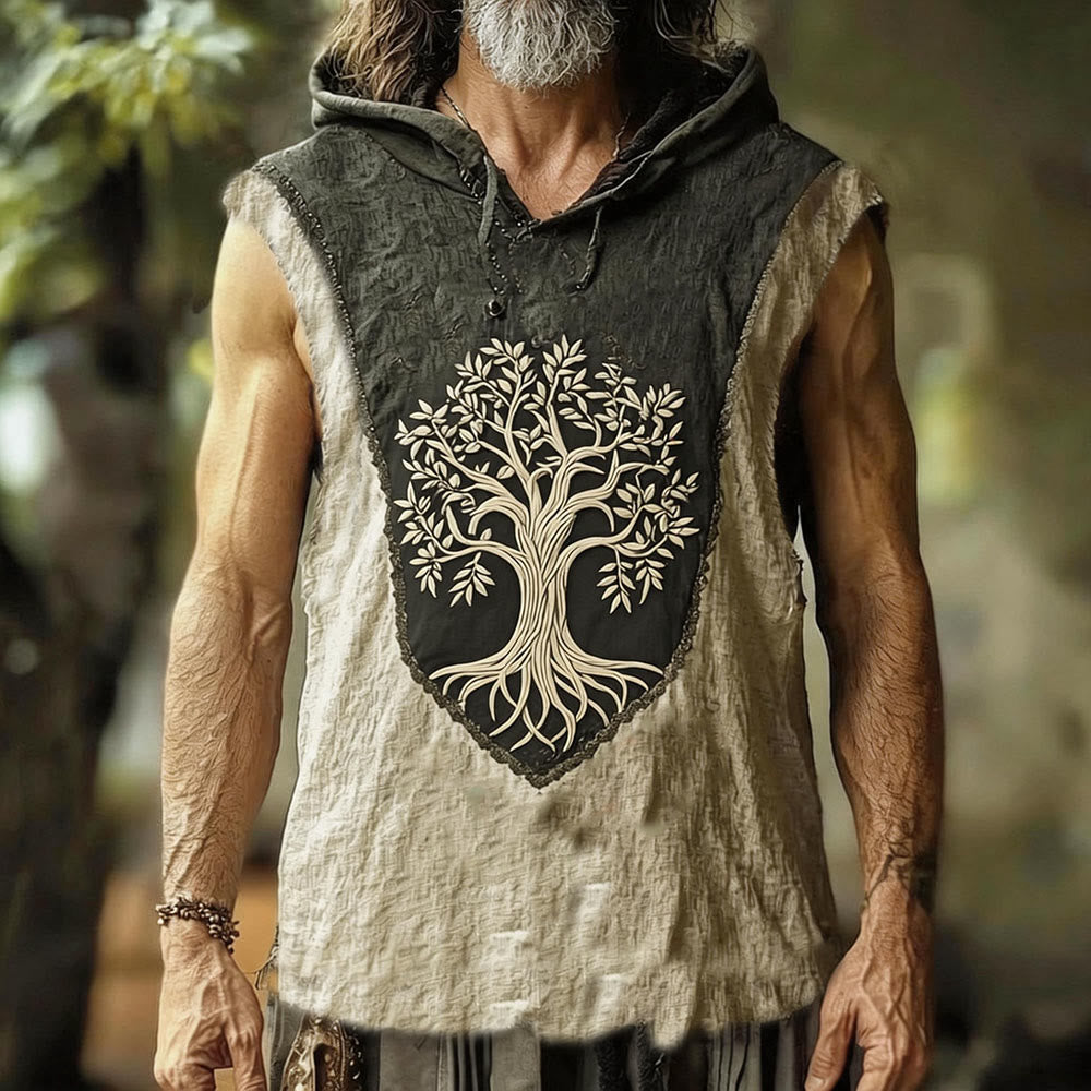 WorldNorse Wikinger- Baum des Lebens -Print und Weste - US/UK/AU50, EU60 (5XL) - image 0