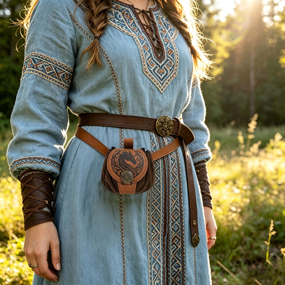 WorldNorse Nordischer Drache Yggdrasil Kordelzugbeutel - image 2