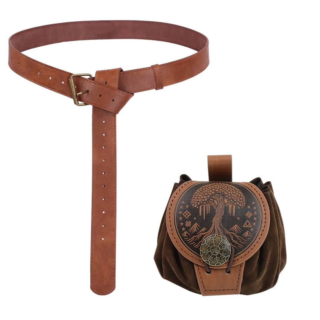 WorldNorse Nordischer Drache Yggdrasil Kordelzugbeutel - Yggdrasil Tasche + Gürtel - image 12