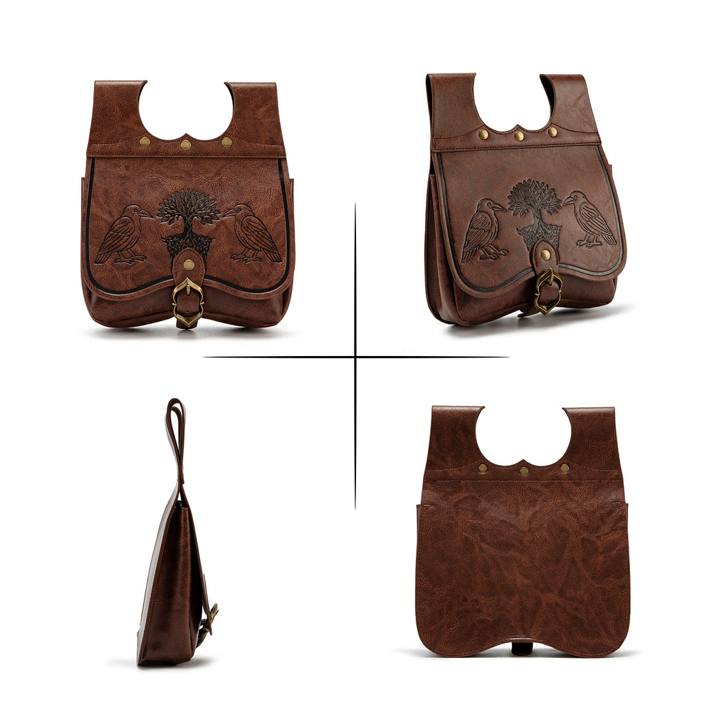 WorldNorse Yggdrasil und Odins Raben geprägte Tasche - image 1